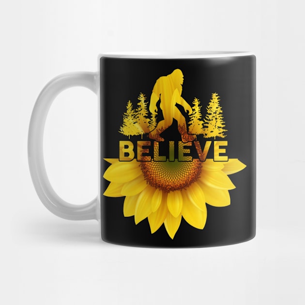 Vintage Sunflower Bigfoot Believe by Dianeursusla Clothes